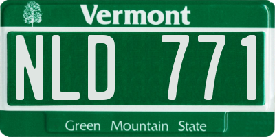 VT license plate NLD771