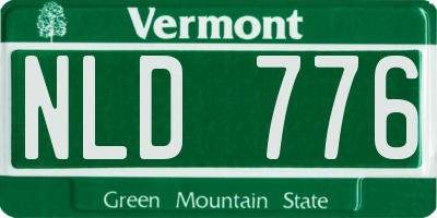 VT license plate NLD776