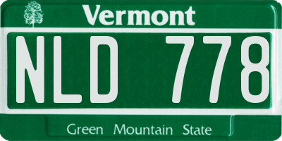 VT license plate NLD778