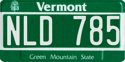 VT license plate NLD785