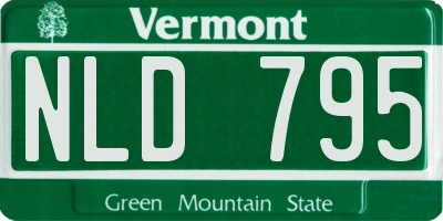 VT license plate NLD795