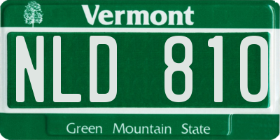 VT license plate NLD810