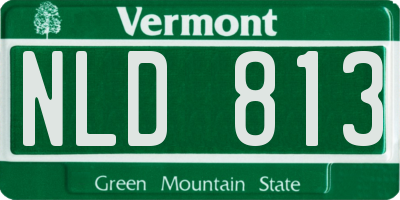 VT license plate NLD813
