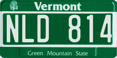 VT license plate NLD814
