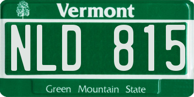 VT license plate NLD815