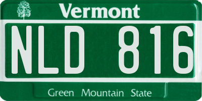 VT license plate NLD816