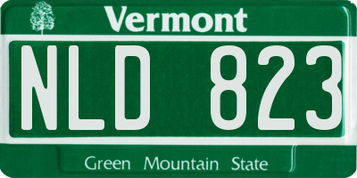 VT license plate NLD823
