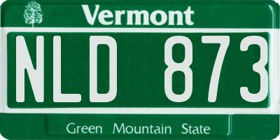 VT license plate NLD873