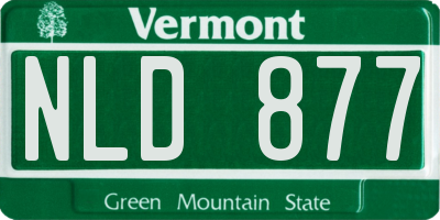 VT license plate NLD877