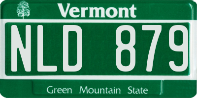 VT license plate NLD879
