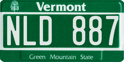 VT license plate NLD887