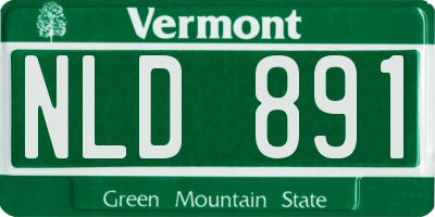 VT license plate NLD891