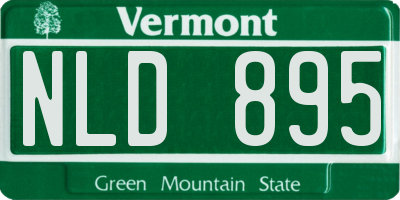 VT license plate NLD895