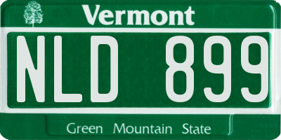 VT license plate NLD899