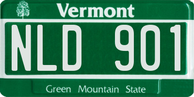 VT license plate NLD901