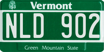 VT license plate NLD902