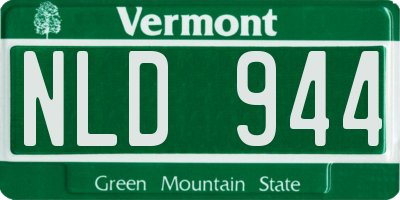 VT license plate NLD944