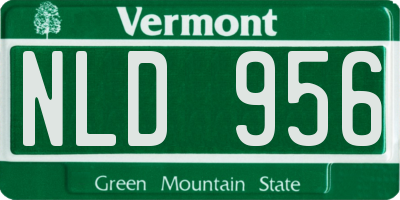VT license plate NLD956