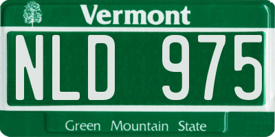 VT license plate NLD975