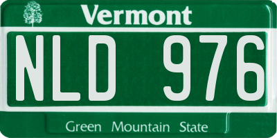 VT license plate NLD976