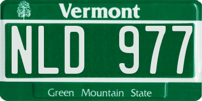 VT license plate NLD977