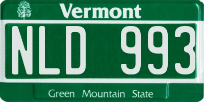 VT license plate NLD993