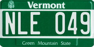 VT license plate NLE049