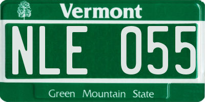 VT license plate NLE055