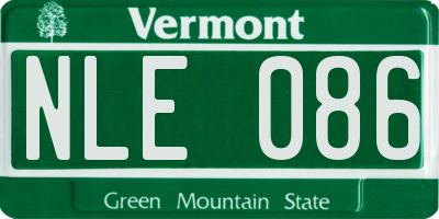 VT license plate NLE086
