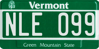 VT license plate NLE099