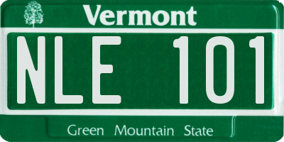 VT license plate NLE101