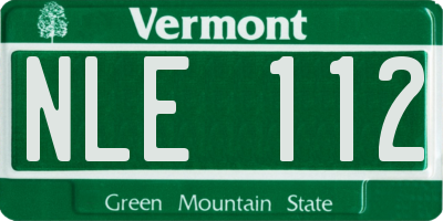 VT license plate NLE112