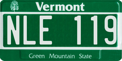 VT license plate NLE119