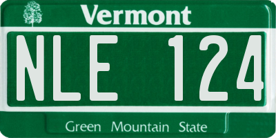 VT license plate NLE124