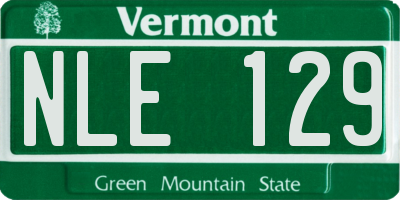 VT license plate NLE129