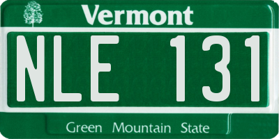 VT license plate NLE131