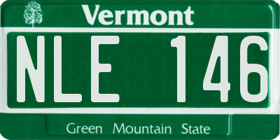 VT license plate NLE146