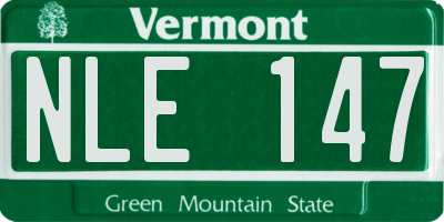 VT license plate NLE147