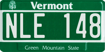 VT license plate NLE148