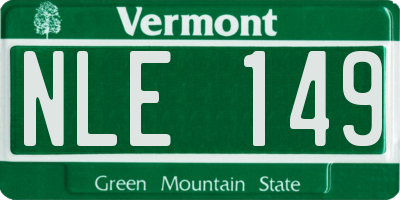 VT license plate NLE149