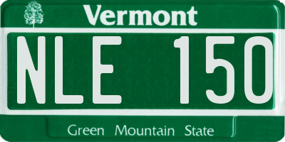 VT license plate NLE150