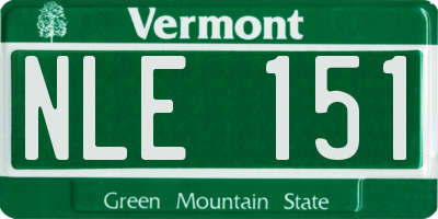 VT license plate NLE151