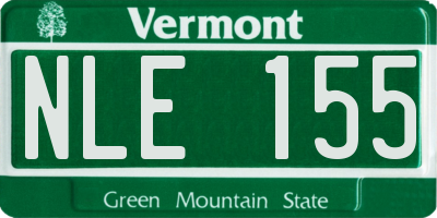 VT license plate NLE155
