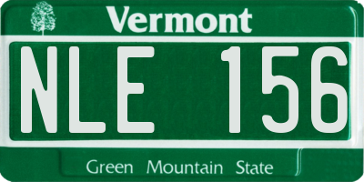 VT license plate NLE156