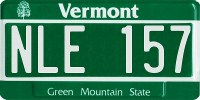 VT license plate NLE157