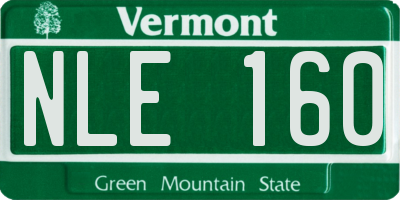 VT license plate NLE160