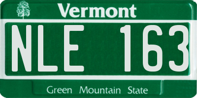 VT license plate NLE163