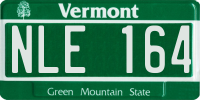 VT license plate NLE164