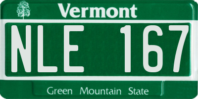 VT license plate NLE167