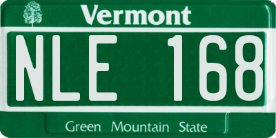 VT license plate NLE168